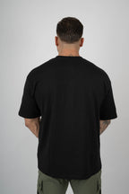 Oversized Cotton T-Shirt – Black | Premium Athletic Fit | Galvis Sports