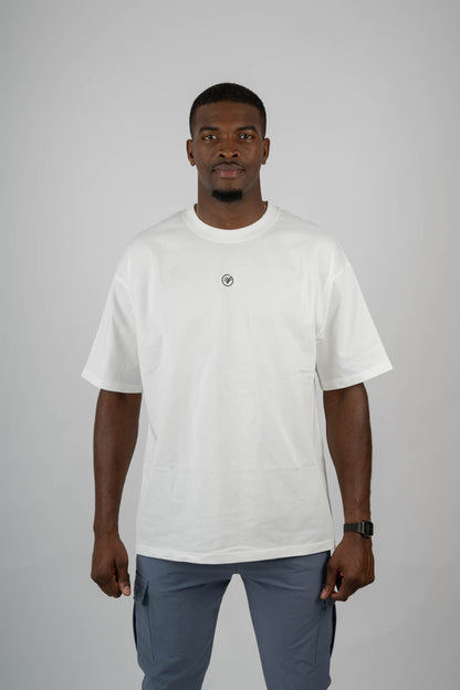 Oversized Cotton small logo (White)