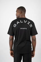 Cotton T-Shirt Galvis Big Logo – Black Men | Athletic Streetwear Tee | Galvis Sports