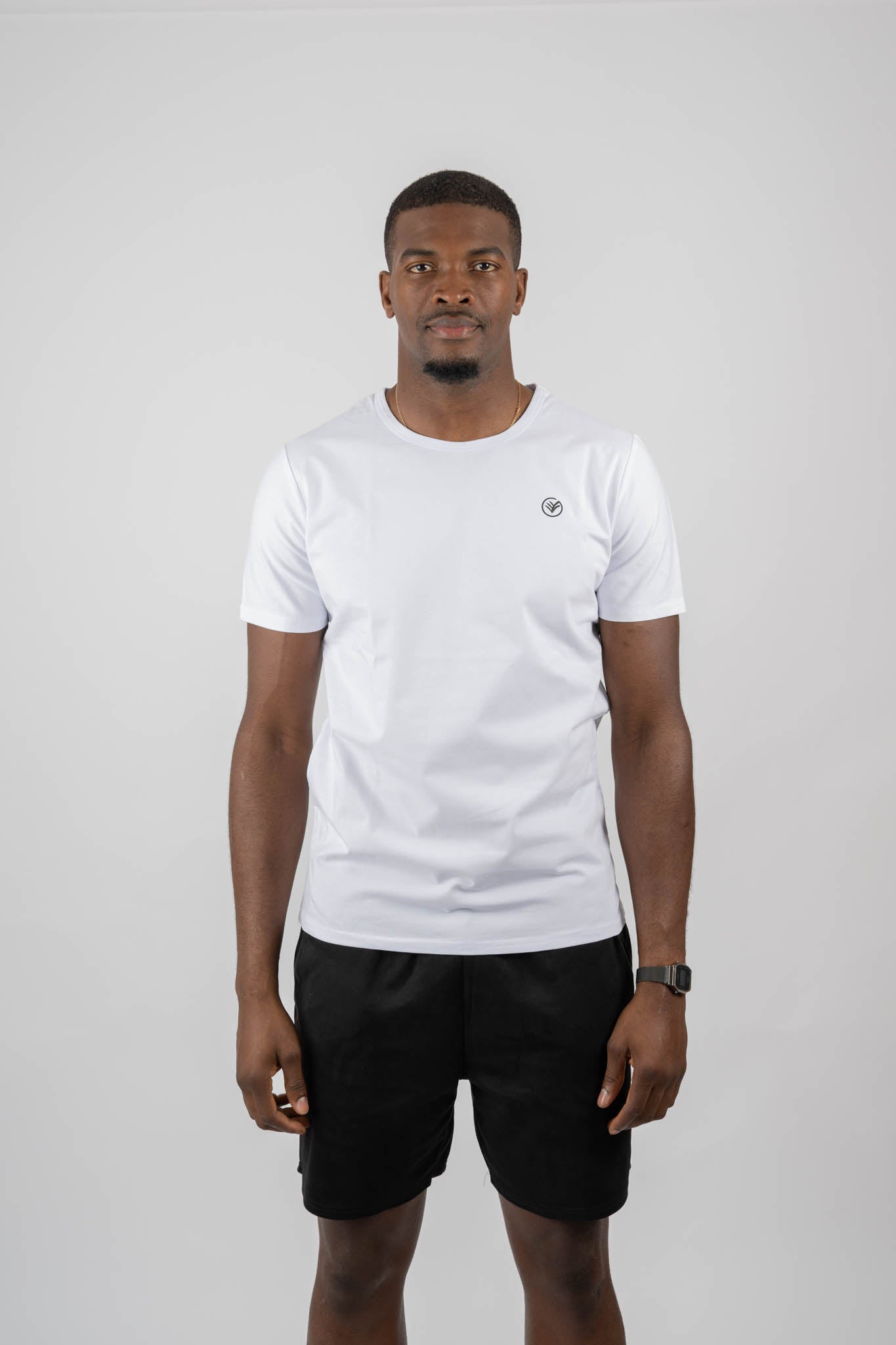Premium Cotton Essential Tee – White | Men’s Athletic T-Shirt | Galvis Sports