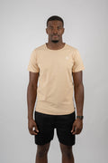 Camiseta básica de algodón premium beige | Camiseta deportiva para hombre | Galvis Sports