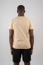 Camiseta básica de algodón premium beige | Camiseta deportiva para hombre | Galvis Sports