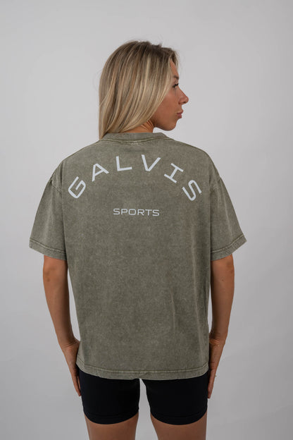 Washed Oversized T-Shirt (Army Green)