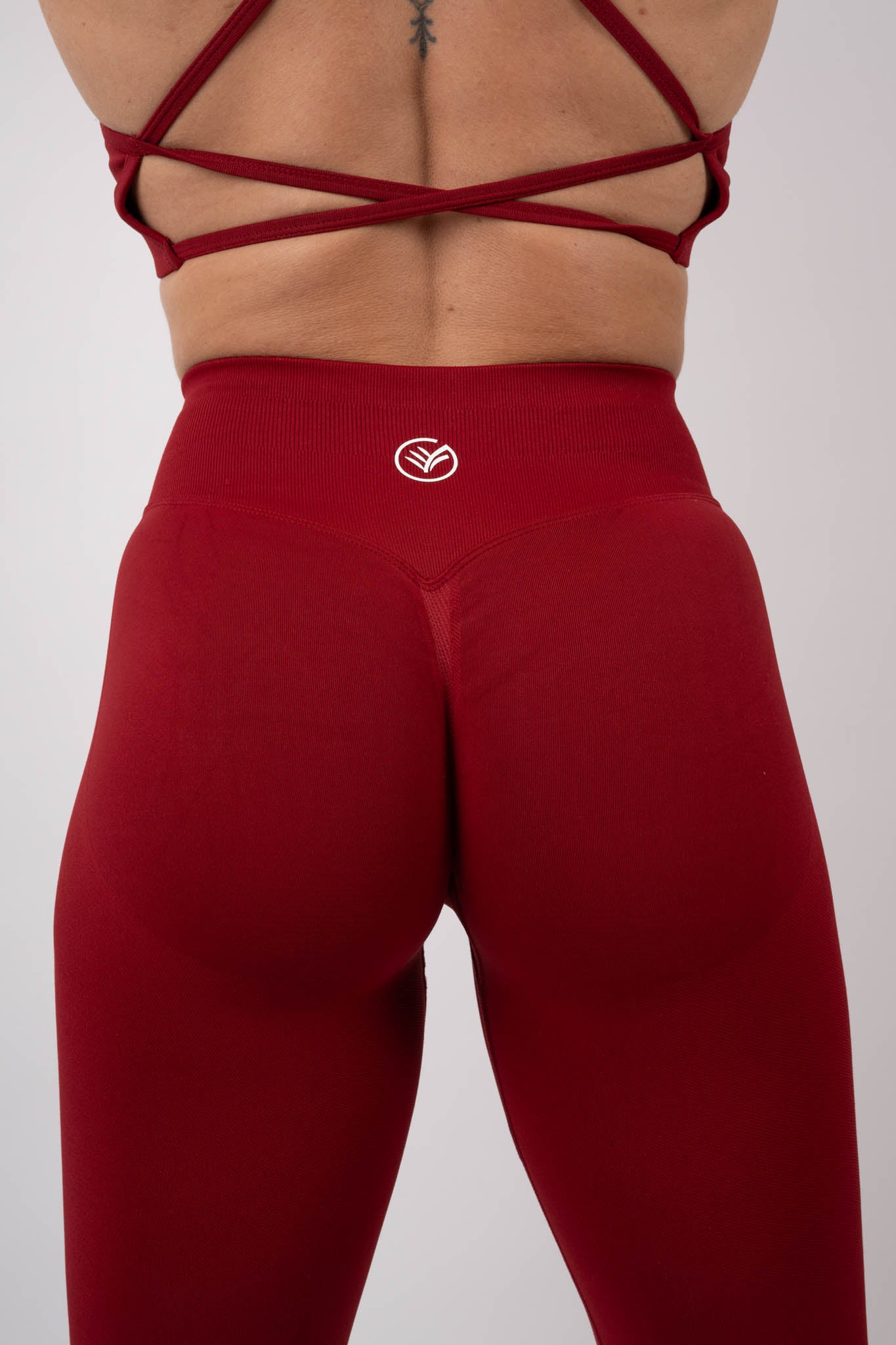 seamless leggings – deep red