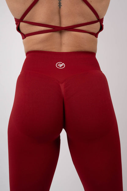 Seamless Leggings – Deep Red