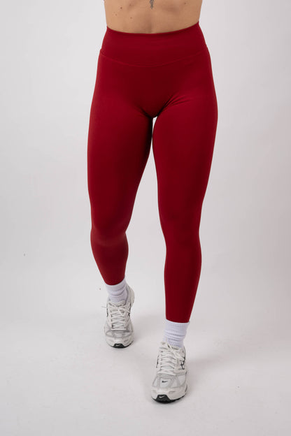 Seamless Leggings – Deep Red