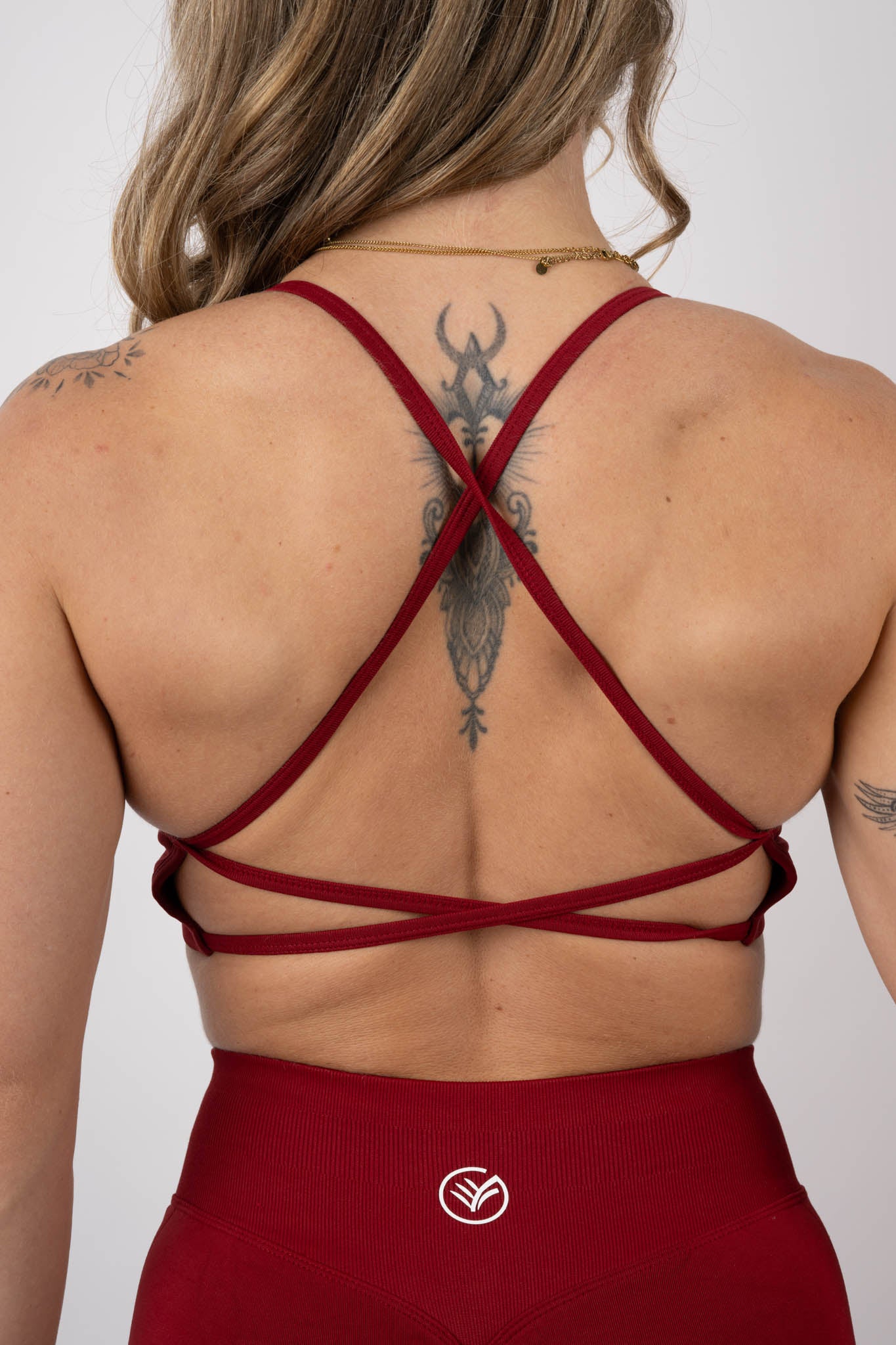strappy performance sports bra