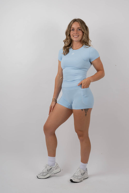 Seamless Short Set (Light Blue)