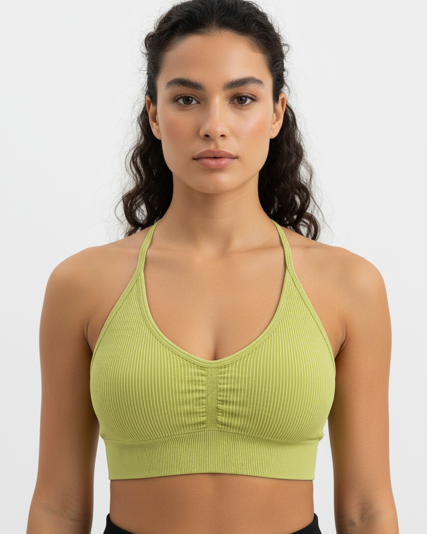 Mustard Yellow Sports Bra Galvis Sports